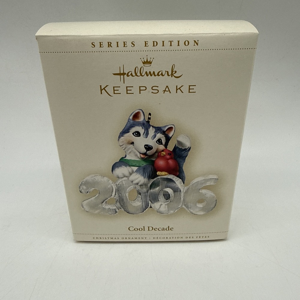 Hallmark Keepsake Ornament 2006 Cool Decade Husky & Cardinal Christmas Tree